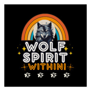 Poster Esprit de loup intérieur
