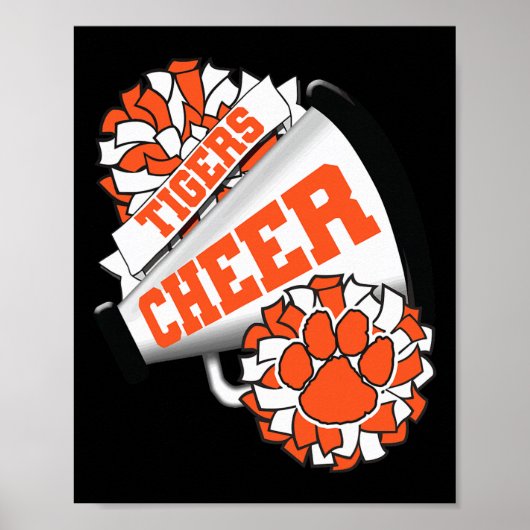 Poster Esprit d'équipe de cheerleading des Tigres pour la (Devant)
