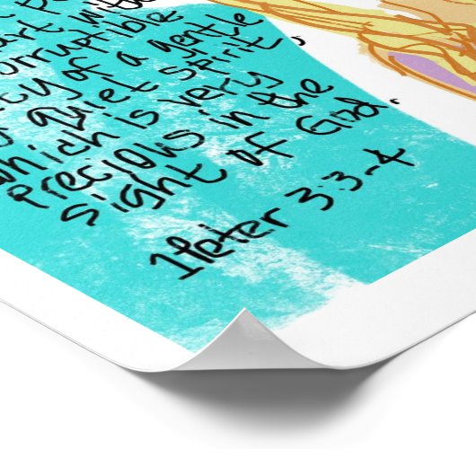 Poster Esprit doux et calme - Christian Scripture Post (Coin)