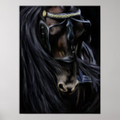 Poster Esprit friésien - Peinture de cheval (Devant)