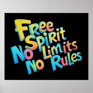Poster Esprit libre coloré