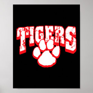 Poster Esprit Scolaire des Tigres Retour à l'école R