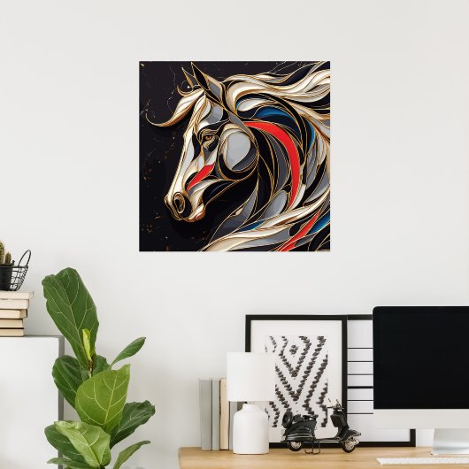 Poster Esprit Stallion coloré (Bureau à domicile)