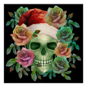 POSTER ESPRIT VERT PÈRE NOËL ET FLORALE DE NOËL (Devant)