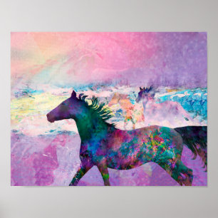 Poster Esprits de chevaux sauvages NOUS SOMMES LA TERRE