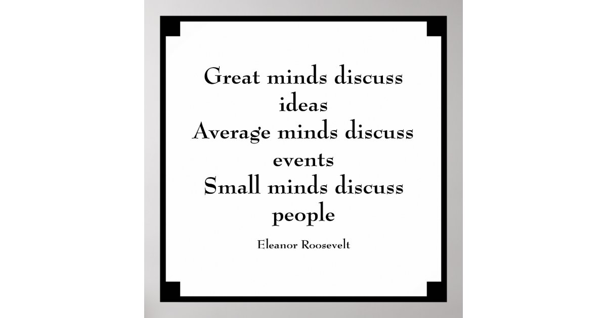 Poster Esprits De La Citation D Eleanor Roosevelt Zazzle Be