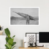 Poster Esquimau portant Kayak 1909 (Bureau à domicile)