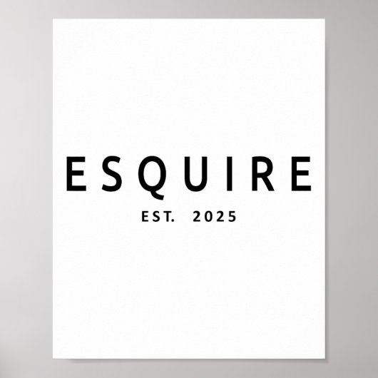 Poster Esquire Est. 2025 (Devant)