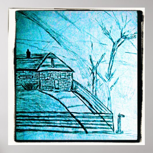 Poster esquisse de maison (Devant)