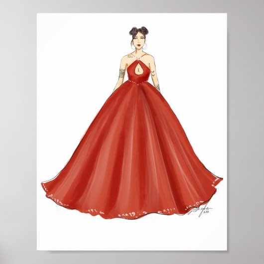 Poster esquisse de mode, illustration de mode, (Devant)