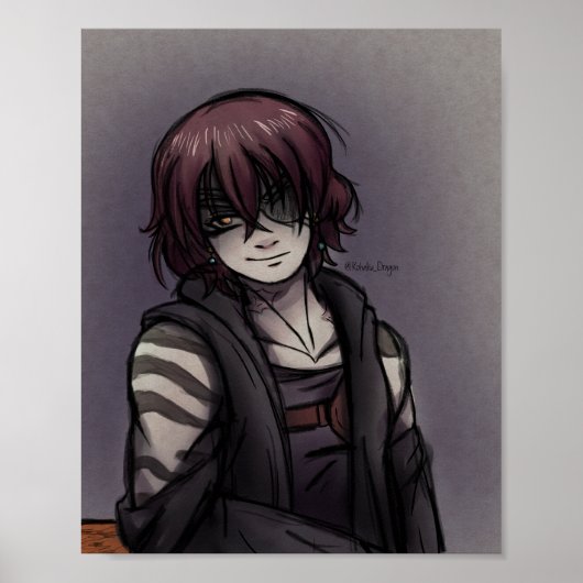 Poster Esquisse de pirate de l'espace (Devant)