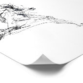 Poster Esquisse du coureur Abstrait (Coin)