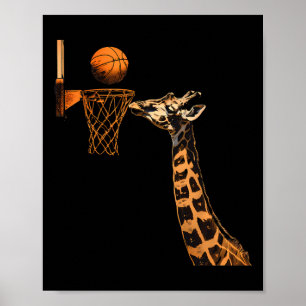 Poster Esquisse Giraffe Slam Dunk Esquisse Amoureux Art a