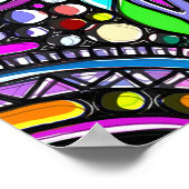 Poster Esquisse Imaginaire Art - Fleurs Abstraites 1 (Coin)