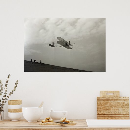Poster Essai de planeur Vol Aviation Wright Brothers (Cuisine)