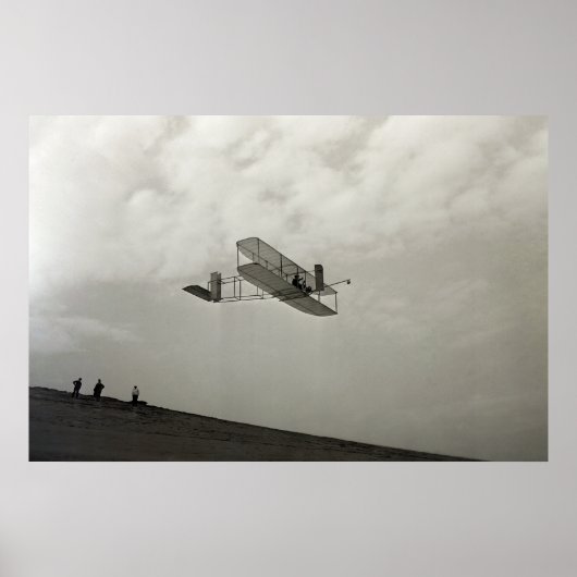 Poster Essai de planeur Vol Aviation Wright Brothers (Devant)