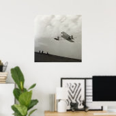 Poster Essai de planeur Vol Aviation Wright Brothers (Bureau à domicile)