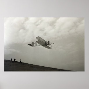 Poster Essai de planeur Vol Aviation Wright Brothers