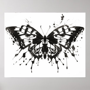 Poster Essai d'encre Rorschach No 1 Papillon
