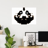 Poster Essai Rorschach d'une carte de lot d'encre en blan (Bureau à domicile)