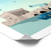 Poster Essaouira City Morocco Illustration (Coin)