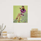 Poster Essayer De Nouvelles Chaussures Femmes Pin Up (Cuisine)