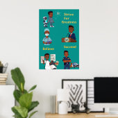Poster Essayer Pour La Grandeur (Bureau à domicile)