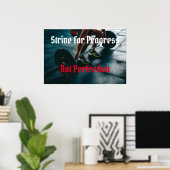 Poster Essayer pour la progression pas la perfection (Bureau à domicile)