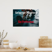 Poster Essayer pour la progression pas la perfection (Cuisine)