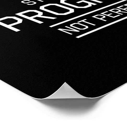 Poster Essayer pour le progrès pas la perfection (Coin)