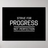 Poster Essayer pour le progrès pas la perfection (Devant)