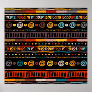 Poster Essence des Amérindiens : Ethnic Vintage