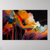 Poster Essence du jardin – Expression florale abstraite (Devant)