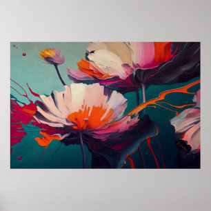 Poster Essence du jardin III – Mouvement floral lumineux