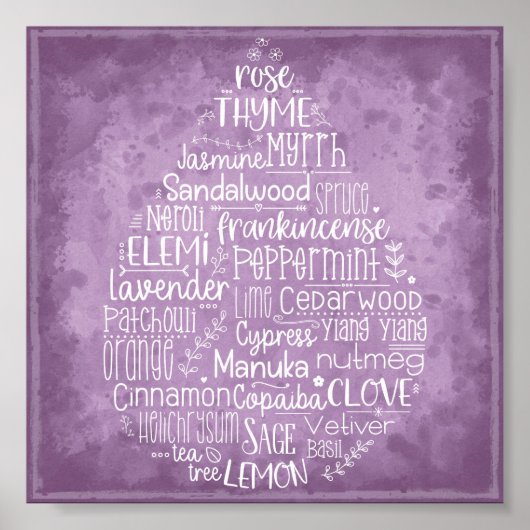 Poster Essential Oil Drop (Devant)