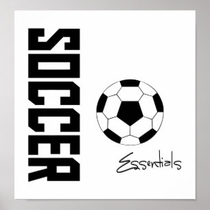 Poster Essentiels de football (noir)