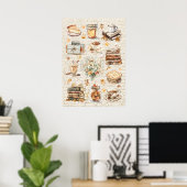 Poster Essentiels de l'esthétique automnale préférés (Bureau à domicile)