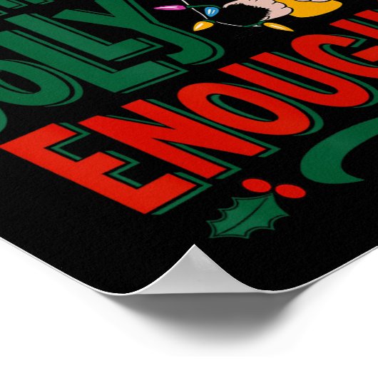 Poster Est-Ce Que Ce Jolly Assez Chat Noir Joyeux Noël Tr (Coin)