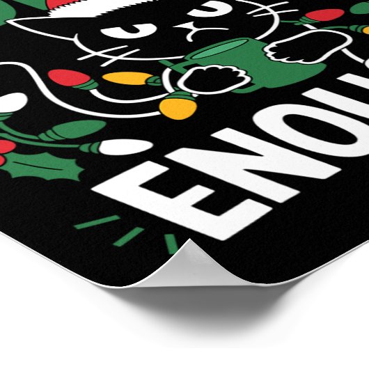 Poster Est-Ce Que Ce Jolly Assez Chat Noir Joyeux Noël Tr (Coin)