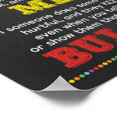 Poster Est-ce que c'est de l'intimidation en classe anti- (Coin)