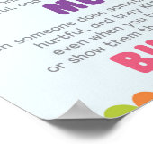 Poster Est-ce que c'est de l'intimidation en classe anti- (Coin)