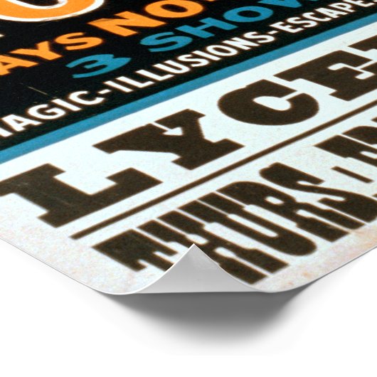 Poster Est-ce que les esprits reviennent ? Houdini Dit NO (Coin)