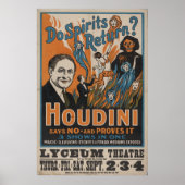Poster Est-ce que les esprits reviennent ? Houdini Dit No (Devant)