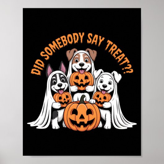 Poster Est-ce que quelqu'un a dit friandise Drôle Hallowe (Devant)