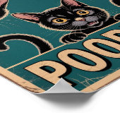 Poster "Est-ce que vous faites caca?" Drôles de chats noi (Coin)