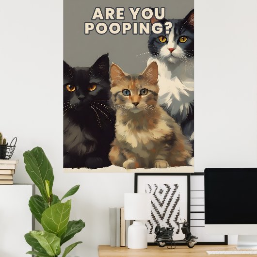 Poster est-ce que vous foutez l'affiche du chat (Bureau à domicile)