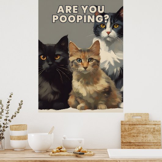 Poster est-ce que vous foutez l'affiche du chat (Cuisine)