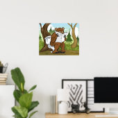 Poster Est-ce qu'une merde d'ours dans la forêt (Bureau à domicile)