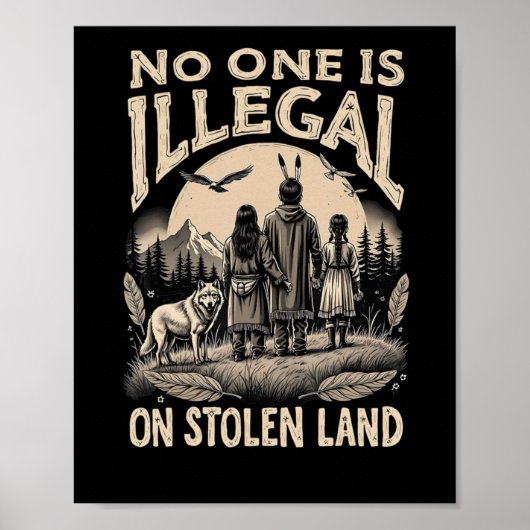 Poster Est Illégal Sur Les Terres Volées 90 (Devant)