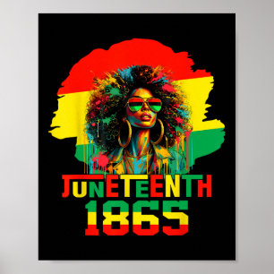 Poster Est ma fête de l'indépendance Femmes noires Libert